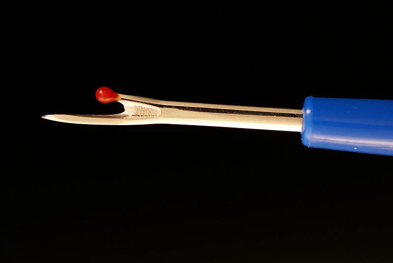 blue seam ripper, Embroidery tools