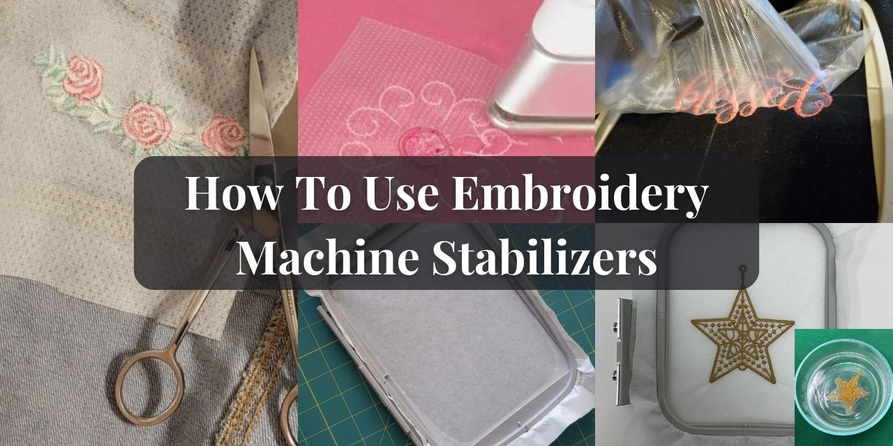 Basic Guide on How to use Embroidery Machine Stabilizers, cut away, tear away, no mesh mash, water soluble, top cover stabilizer.