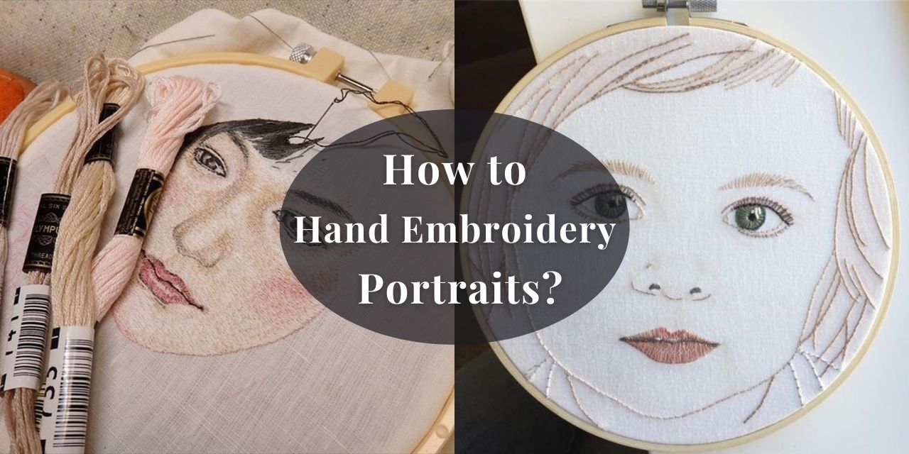 How to hand embroidery portraits, making portrait by hand embroidery.