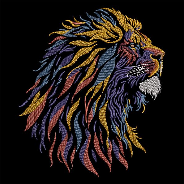 animal embroidery. lion