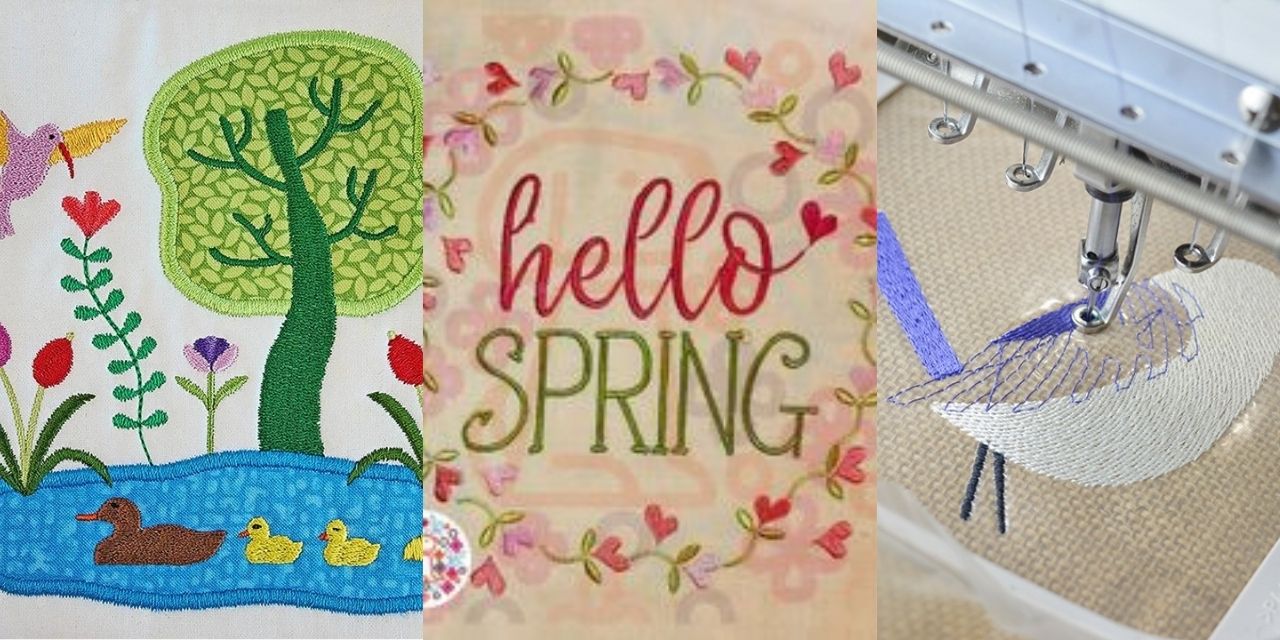 Machine Embroidery Project To Celebrate Spring